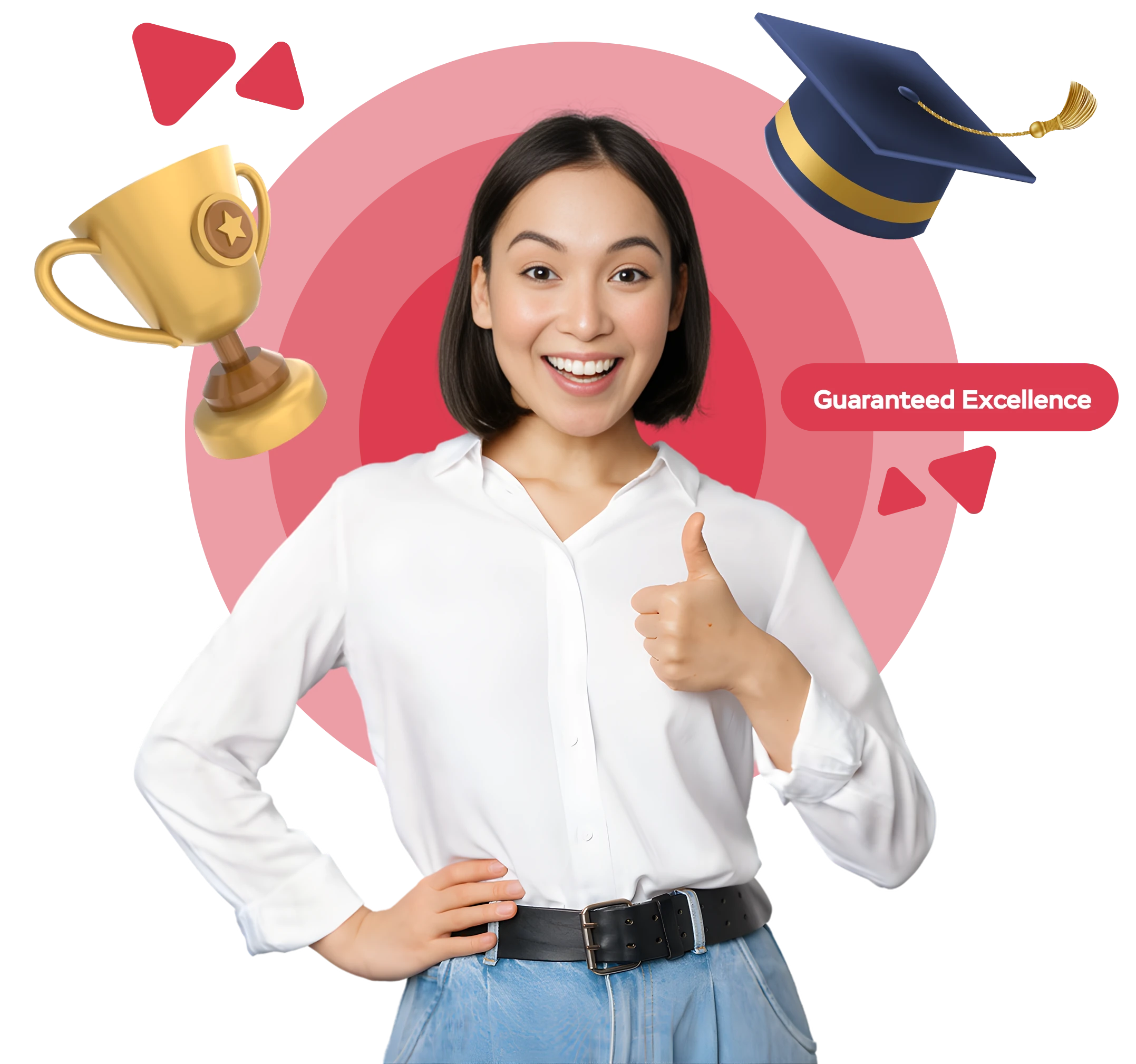 Certified Cybernest professional with trophy and graduation cap