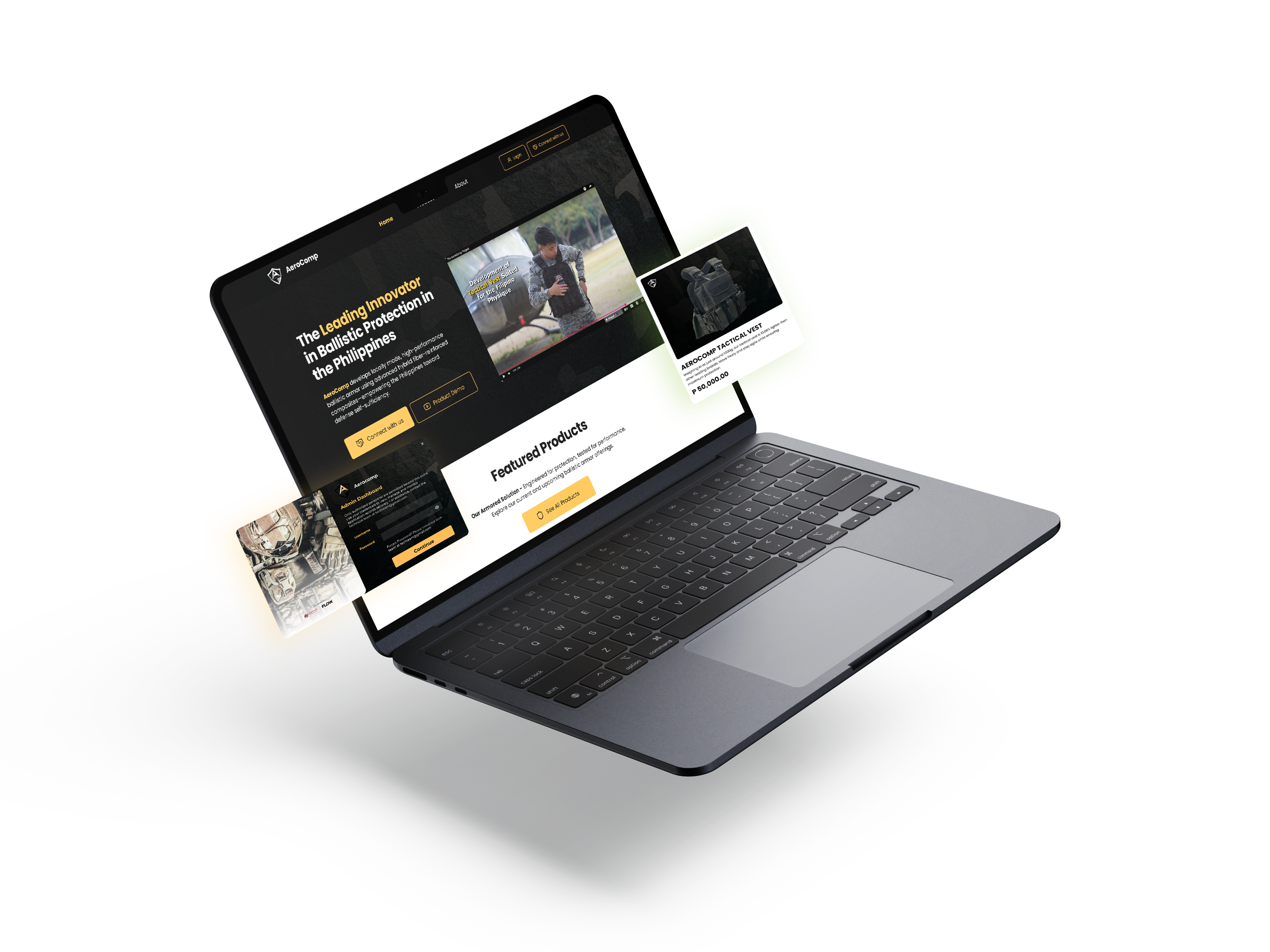 Aerocomp PH laptop mockup