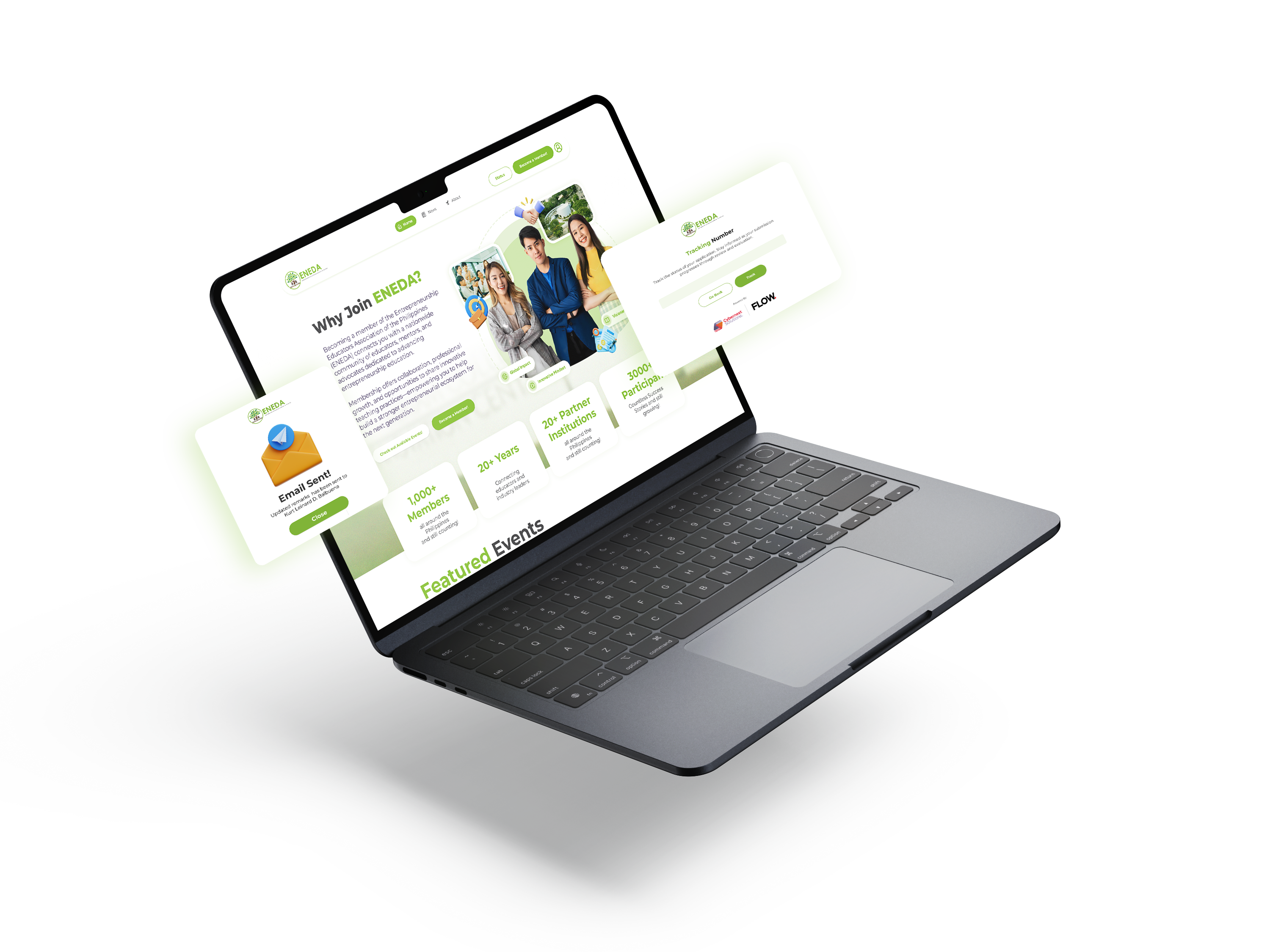 ENEDA PH laptop mockup